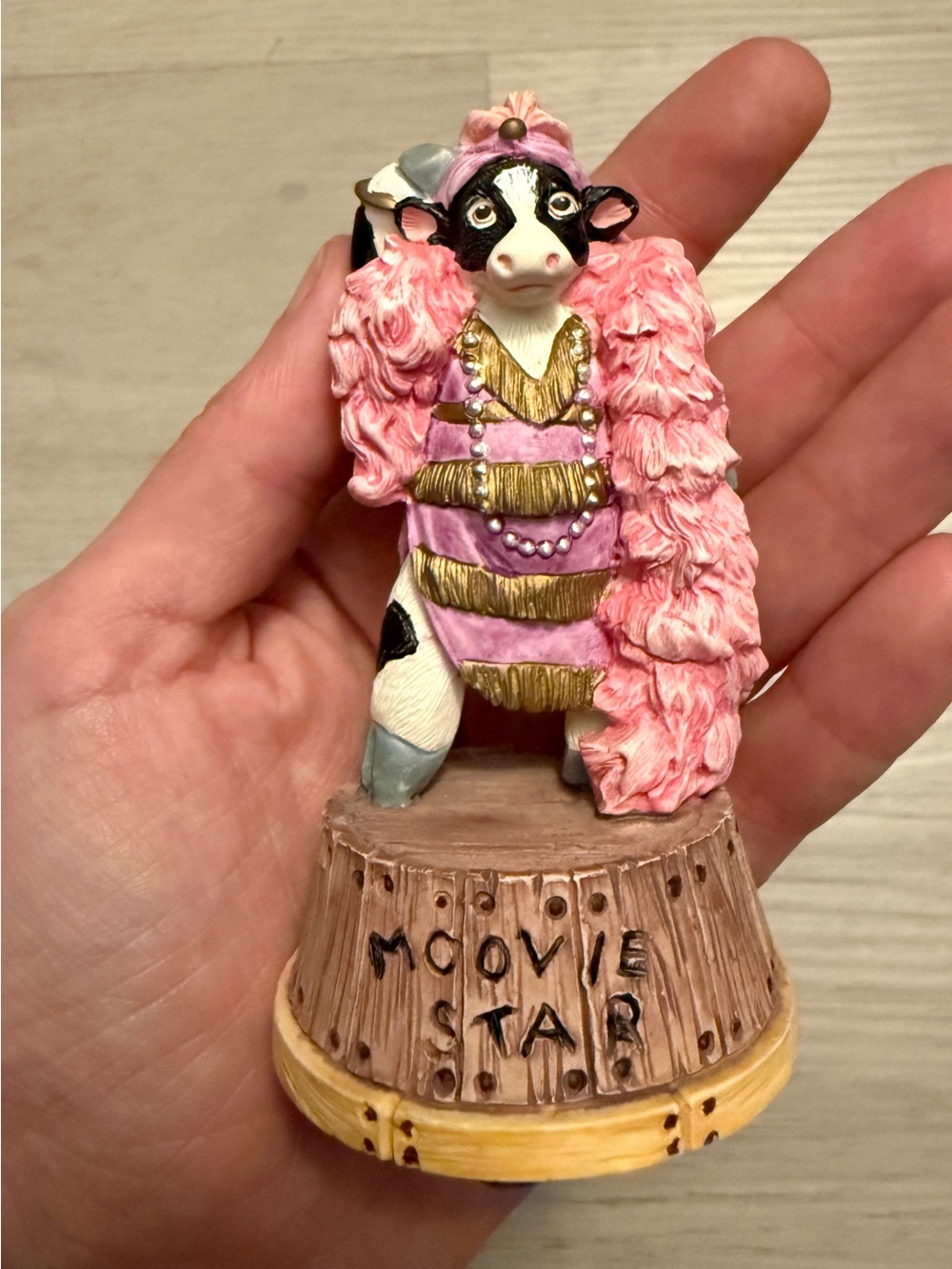 The San Francisco Music Box Company Marjorie Sarnet Cow Moovie Star 1994 Rare